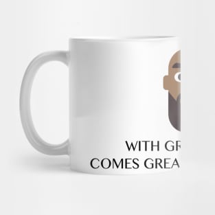 WITH GREAT BEARD COMES GREAT RESPONSIBILITY Funny Quote Mug